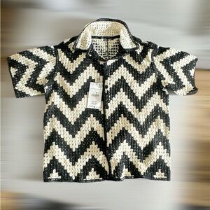 Zara Woven Button Up